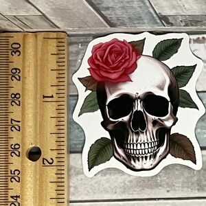 🌀10/$10🌀 Gothic Rose Punk Reusable Waterproof Vinyl Sticker Decal